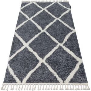 Berber Cross Grey / White Shaggy Carpet - Carpets Berber Cross Grey / White Shaggy Carpet - Carpets