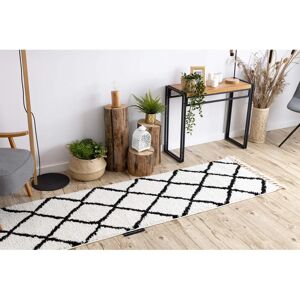 RugsX - White Berber Cross Runner Carpet for Kitchen Hallway 60x250cm RugsX - White Berber Cross Runner Carpet for Kitchen Hallway 60x250cm