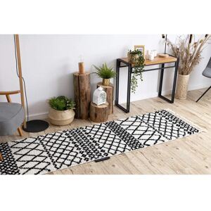 BERBER SAFI White 60x250cm Geometric Shaggy Carpet - for Kitchen, Hallway, Living Room BERBER SAFI White 60x250cm Geometric Shaggy Carpet - for Kitchen, Hallway, Living Room