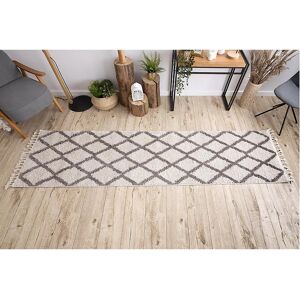 RugsX Berber Troik Cream Carpet - Shaggy, 70x300cm RugsX Berber Troik Cream Carpet - Shaggy, 70x300cm