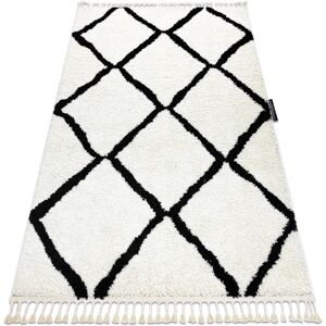 Dywany Łuszczów BERBER CROSS white shaggy carpet - Carpet Dywany Łuszczów BERBER CROSS white shaggy carpet - Carpet