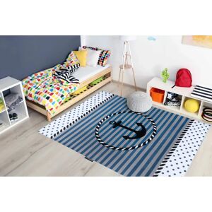 Dywany Łuszczów PETIT Marine Anchor Sea Blue Carpet - Kids Safe Durable Rug Dywany Łuszczów PETIT Marine Anchor Sea Blue Carpet - Kids Safe Durable Rug