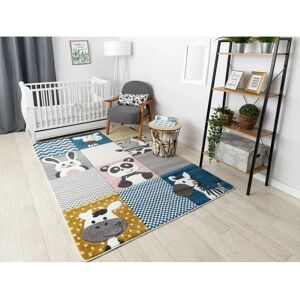 Tapis PETIT ZOO ANIMAUX - Crème / Gris - 80x150 cm - Tapis pour enfants Tapis PETIT ZOO ANIMAUX - Crème / Gris - 80x150 cm - Tapis pour enfants