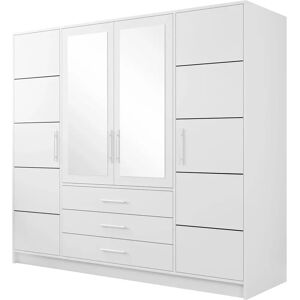 Armario Blanco A101 con Puertas con Espejo - Armario Armario Blanco A101 con Puertas con Espejo - Armario