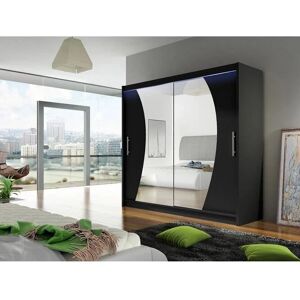 Atlanta Model 115 Černá Posuvná Skříň - Nábytek Atlanta Model 115 Černá Posuvná Skříň - Nábytek