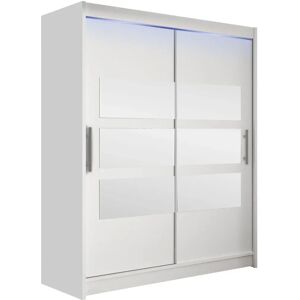 Šatní skříň Atlanta Model 158 - Posuvné dveře, LED, 5 polic Šatní skříň Atlanta Model 158 - Posuvné dveře, LED, 5 polic