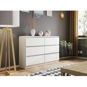 MUEBLES Miami 186 Bílá Komoda - Komoda MUEBLES Miami 186 Bílá Komoda - Komoda