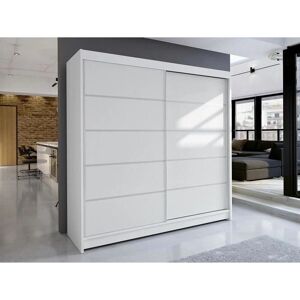 MUEBLES Atlanta 153 Bílá posuvná skříň - Šatna MUEBLES Atlanta 153 Bílá posuvná skříň - Šatna