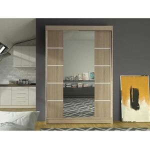 MUEBLES Atlanta 151 - Roble Sonoma Armario - 5 estantes, Puertas correderas MUEBLES Atlanta 151 - Roble Sonoma Armario - 5 estantes, Puertas correderas