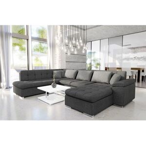 Sofá rincón gris MUEBLES - 126 - Función de dormir - Caja de almacenamiento Sofá rincón gris MUEBLES - 126 - Función de dormir - Caja de almacenamiento