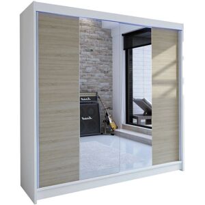 Muebles Blanco + Roble Sonoma 138 - Armario Muebles Blanco + Roble Sonoma 138 - Armario