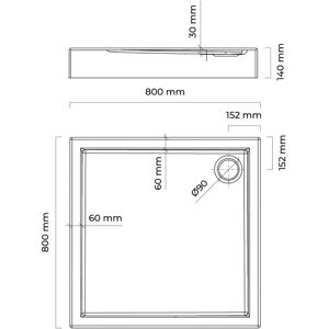 Oltens Vindel Quadratische Duschwanne - Duschwanne Oltens Vindel Quadratische Duschwanne - Duschwanne