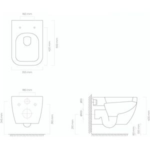 Oltens Vernal Wand-WC - SmartClean Keramik Weiß Oltens Vernal Wand-WC - SmartClean Keramik Weiß