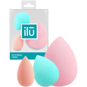 Éponge de Maquillage Ilū Multicolore 3 Pièces - Éponge de Maquillage Éponge de Maquillage Ilū Multicolore 3 Pièces - Éponge de Maquillage