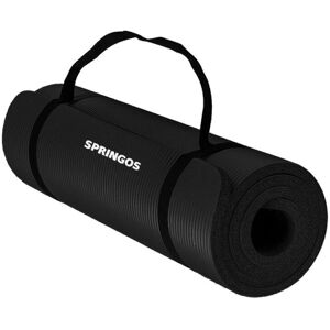 SPRINGOS - Yoga Mat - Černá - 180x60 cm NBR a guma - Yoga mat SPRINGOS - Yoga Mat - Černá - 180x60 cm NBR a guma - Yoga mat