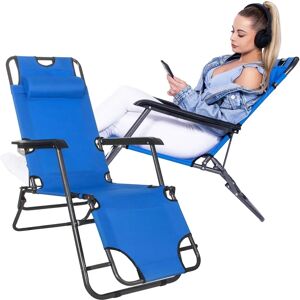 Chaise longue réglable Springos - Léger et extérieur - Publicité Chaise longue réglable Springos - Léger et extérieur - Publicité