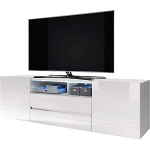 Selsey BROS Mueble de TV Blanco Moderno - 137x34.5x42.5 cm Selsey BROS Mueble de TV Blanco Moderno - 137x34.5x42.5 cm