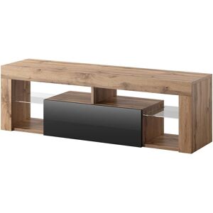 Selsey Bianko Meuble TV Moderne avec Étagères en Verre - 140 cm - Publicité Selsey Bianko Meuble TV Moderne avec Étagères en Verre - 140 cm - Publicité