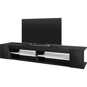 Selsey Mitchell Support TV Moderne - Console Média Élégante - 180cm - Noir Mat & Brillant - Publicité Selsey Mitchell Support TV Moderne - Console Média Élégante - 180cm - Noir Mat & Brillant - Publicité