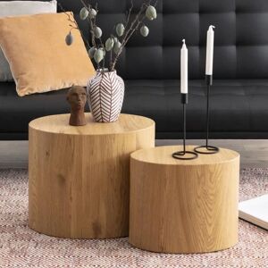 Selsey Plomin Juego de 2 Mesas ovaladas MDF - Escandinavo - Modern Selsey Plomin Juego de 2 Mesas ovaladas MDF - Escandinavo - Modern