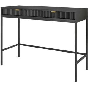 SELSEY Schminktisch - 104 cm - Schwarz mit schwarzen Beinen - Vellore SELSEY Schminktisch - 104 cm - Schwarz mit schwarzen Beinen - Vellore