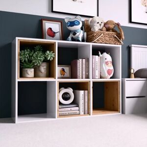 Selsey - Malax - Estantería - 6 estantes - 110cm - Blanco - Muebles de almacenamiento Selsey - Malax - Estantería - 6 estantes - 110cm - Blanco - Muebles de almacenamiento