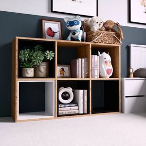 Selsey Malax Estantería Modular con 6 estantes - 110cm - Roble artesanal Selsey Malax Estantería Modular con 6 estantes - 110cm - Roble artesanal