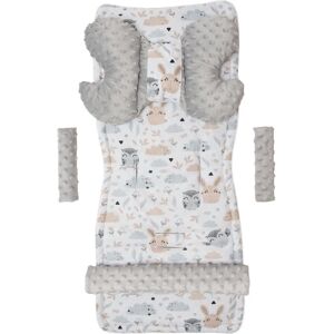 Insert pour poussette Medi Partners - Ensemble de 4 pièces - Polana + Minky gris - Unisexe Insert pour poussette Medi Partners - Ensemble de 4 pièces - Polana + Minky gris - Unisexe