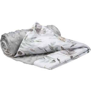Medi Partners Gray Minky Deer in leaves Blanket - Blanket Medi Partners Gray Minky Deer in leaves Blanket - Blanket