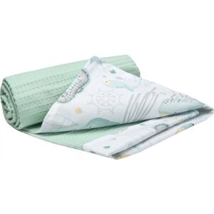 Medi Partners Couverture - Coton Waffle 75x100 - Océan & Menthe - Couverture Medi Partners Couverture - Coton Waffle 75x100 - Océan & Menthe - Couverture