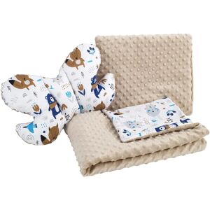 Set de pilote Medi Partners - Animale din pădure - Minky bej - Unisex Set de pilote Medi Partners - Animale din pădure - Minky bej - Unisex