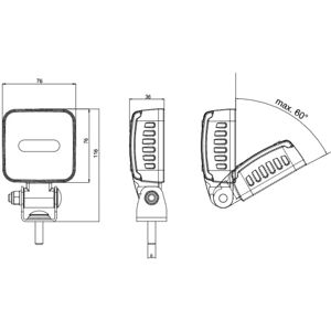 WAS W263 Feu de recul - 12V-70V, 76x116mm, 805lm - Publicité WAS W263 Feu de recul - 12V-70V, 76x116mm, 805lm - Publicité
