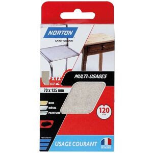 Norton - 70x125mm 120G - Dimensioni 70x125mm - Grit 120 - Disco abrasivo Norton - 70x125mm 120G - Dimensioni 70x125mm - Grit 120 - Disco abrasivo