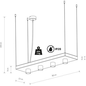 Nowodvorski Schwarze Pendelleuchte mit Höhenverstellung - Modernes Design Nowodvorski Schwarze Pendelleuchte mit Höhenverstellung - Modernes Design