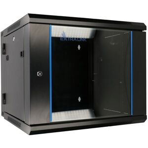 Extralink 9U 600x600 AZH Rack de Parede - Porta de abrir Preto Extralink 9U 600x600 AZH Rack de Parede - Porta de abrir Preto