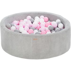 PQP Ball de Mer - 300 Boules - Cordu Roy 90 cm Gris/Blanc - Boules Grises/Rose Clair/Rose Pastel - Piscine de Jeu - Publicité PQP Ball de Mer - 300 Boules - Cordu Roy 90 cm Gris/Blanc - Boules Grises/Rose Clair/Rose Pastel - Piscine de Jeu - Publicité