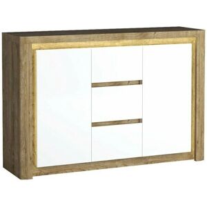 MUEBLES G106 Rybbeck dubová bílá - Komoda MUEBLES G106 Rybbeck dubová bílá - Komoda