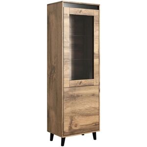 MUEBLES Charlotte 152 - Roble wotan, Anthracite, Push to open - Vitrina MUEBLES Charlotte 152 - Roble wotan, Anthracite, Push to open - Vitrina