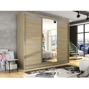 MUEBLES Atlanta 122 Roble Sonoma Puertas correderas LED Armario - Wardrobe MUEBLES Atlanta 122 Roble Sonoma Puertas correderas LED Armario - Wardrobe