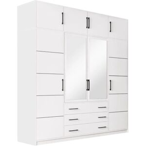 MUEBLES Armario A151 Blanco - Puertas con bisagras MUEBLES Armario A151 Blanco - Puertas con bisagras