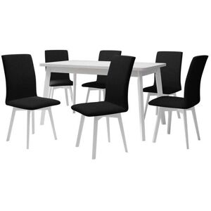 MOBILIER1 Conjunto de comedor Victorville 335 Extensible - Blanco - 6 Asientos MOBILIER1 Conjunto de comedor Victorville 335 Extensible - Blanco - 6 Asientos