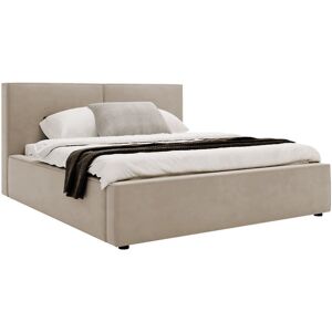 Mobilier1 Cama doble Clovis 117 - Tapizada, Con somieres, Elevación de gas Mobilier1 Cama doble Clovis 117 - Tapizada, Con somieres, Elevación de gas