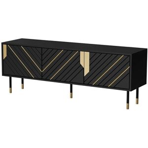 MUEBLES Charlotte P103 - Patas metálicas, MDF, Push to Open - Mueble TV MUEBLES Charlotte P103 - Patas metálicas, MDF, Push to Open - Mueble TV