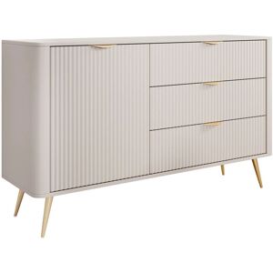 MUEBLES Kingston AC100 Beige - Cómoda con cajones y puertas MUEBLES Kingston AC100 Beige - Cómoda con cajones y puertas