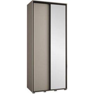 MUEBLES Hartford 496 - Armario corredero, negro, cachemira - 235x100x60cm MUEBLES Hartford 496 - Armario corredero, negro, cachemira - 235x100x60cm