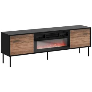 MOBILIER1 Y107 - Nogal + Negro Mueble TV - TV Stand MOBILIER1 Y107 - Nogal + Negro Mueble TV - TV Stand
