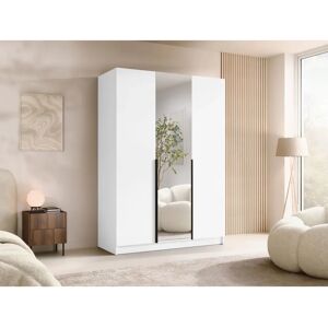 Armario Atlanta 204 - Puertas con bisagras, 215x150x58cm, Negro y Blanco Armario Atlanta 204 - Puertas con bisagras, 215x150x58cm, Negro y Blanco