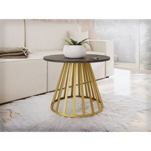 MUEBLES - Oswego 130 - Mármol negro - Dorado - Mesa de centro MUEBLES - Oswego 130 - Mármol negro - Dorado - Mesa de centro