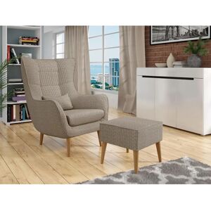 MUEBLES - Comfivo 381 - Marrón - Terciopelo - Armchair MUEBLES - Comfivo 381 - Marrón - Terciopelo - Armchair