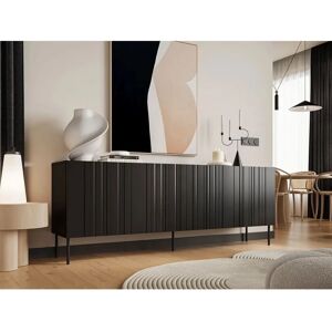 Mobilier1 - Evavese 101 - Negro - Dimensiones 201x75x40 cm - Sideboard Mobilier1 - Evavese 101 - Negro - Dimensiones 201x75x40 cm - Sideboard